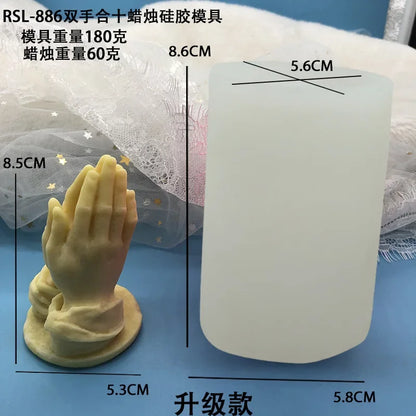 Gesture Candle Mold Diy Aromatherapy Plaster Thumbs Up Victory Bier Middle Finger Cake Silicone Mould Epoxy Candle Making Molds