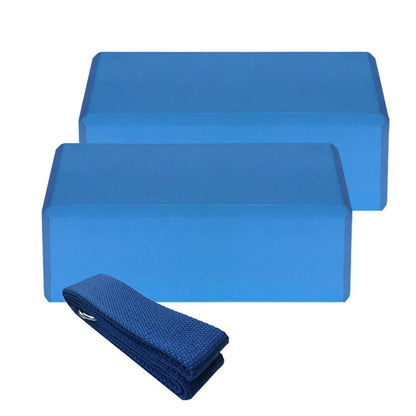 2pcs EVA Yoga Blocks 1pcs Cotton Yoga Strap Stability Blocks Yoga Strap Set for Yoga Pilates Meditation