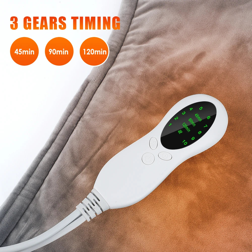 Full Back Heating Pad Washable 10 Temperature Ajustable for Office Car Home Relaxation Winter Thermal Shoulder Shawl Warmer Mat