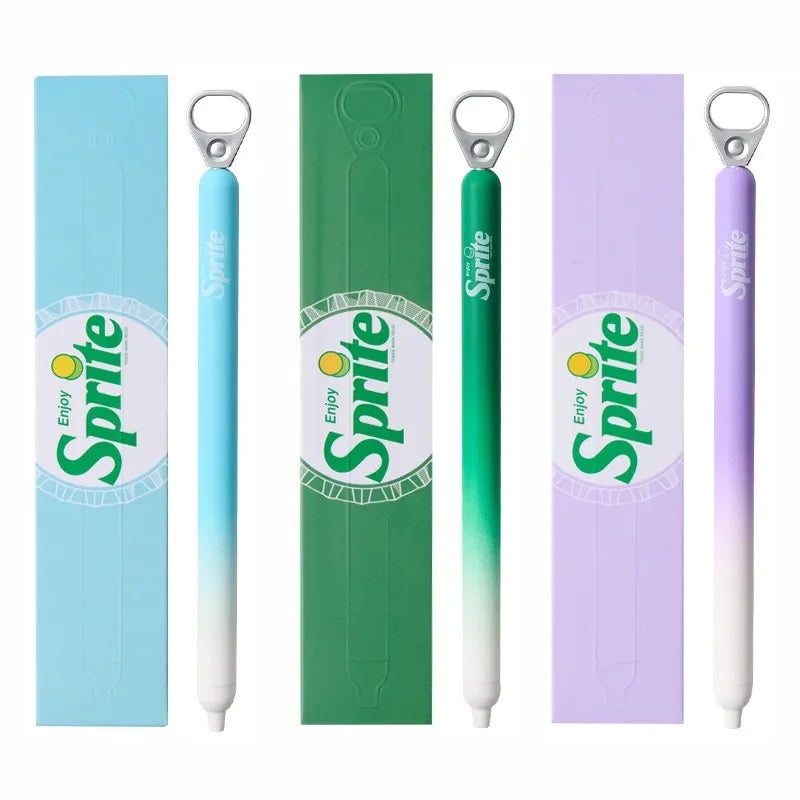 New KACO x Sprite Limited Edition Gel Pen,Dual Ball Pen Quick Drying Stylo 0.5mm Click Smooth Writing For School&Journaling