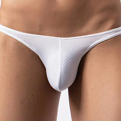Fitness T-back Thongs Men Sexy Sport Panties Breathable Mesh Underwear Soft Comfy Bulge Pouch Underpant Low-rise Briefs G-string