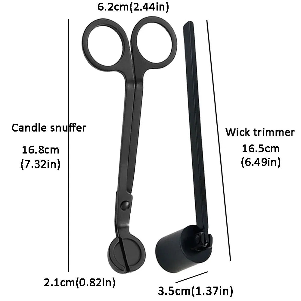 Rose Black Wick Trimmer and Snuffer Set for Candle Lovers Candle Care Accessories Aromatherapy Maintenance Tools Home Supplies