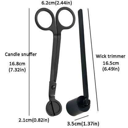 Rose Black Wick Trimmer and Snuffer Set for Candle Lovers Candle Care Accessories Aromatherapy Maintenance Tools Home Supplies