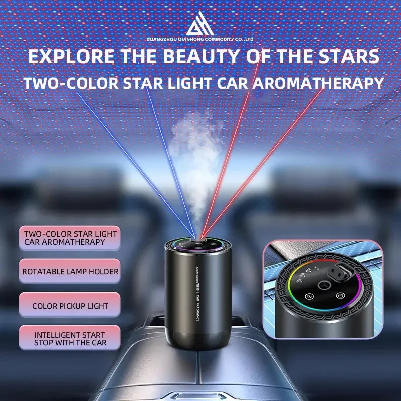 Car Aroma Diffuser Star Light Led  Electric Car Air Freshener  Smart Aromatherapy  With Fragrances  Scent Essential Oil Diffuser