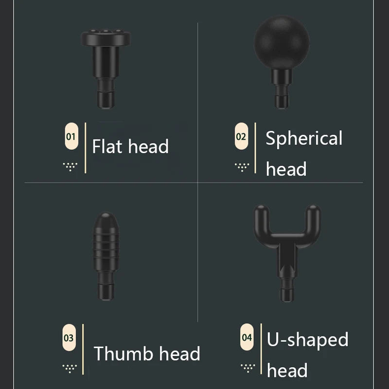 Sports fitness fascia gun 4 kinds of massage head can be changed 6 gear adjustable 6MM deep massage impact mini fascia gun