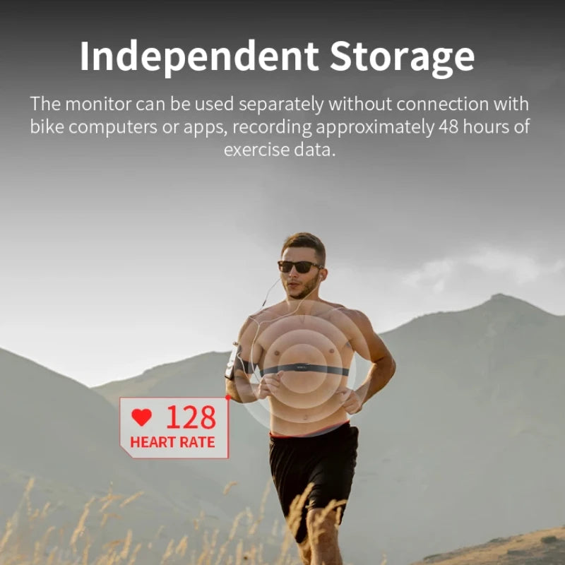 XOSS X2 Pro Heart Rate Sensor Independent Record Chest Strap HRM Monitor Bluetooth ANT+ Health Fitness Smart Bicycle Sensor