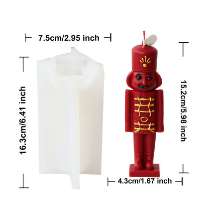 King Candle Silicone Mold Soldier Plaster Resin Ornament Cartoon Ceramics Making Mould Soywax Aromatherapy Home Decor DIY Gifts