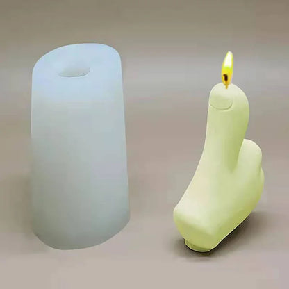 Gesture Candle Mold Diy Aromatherapy Plaster Thumbs Up Victory Bier Middle Finger Cake Silicone Mould Epoxy Candle Making Molds