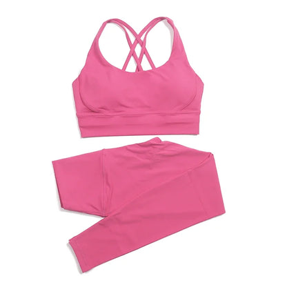 TRY TO BN Yoga Set Fitness Sports Bra Naked Leggings Women's Tracksuit Sportwear Breathable Workout Two Pieces Suit Gym Clothing