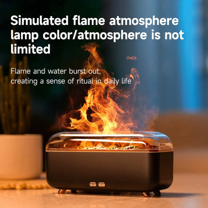 300ml Mini Volcanic Lava Essential Oil Aroma Diffuser Machine Small Household USB Home Fragrance Diffuser Flame Humidifier