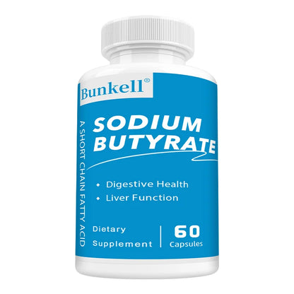 Sodium Butyrate Supplement - Helps Gut Health, Detox and Cleansing of The Liver, Digestive Health,Non-GMO