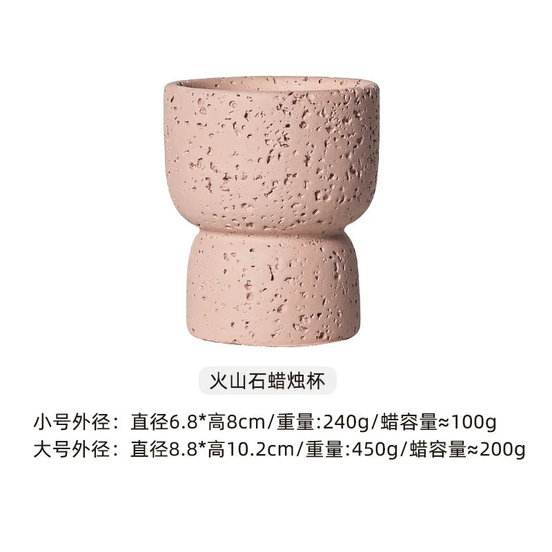 Simple Cement Home Aromatherapy Candle Empty Cup Diy High-value Crafts Indoor Candlestick Modern Home Decoration Ornaments