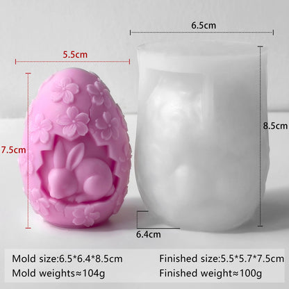 Easter Egg Candle Mold DIY Aromatherapy Scented Wax Custom Egg Silicone Mold Handmade Craft Home Decor Gift Making