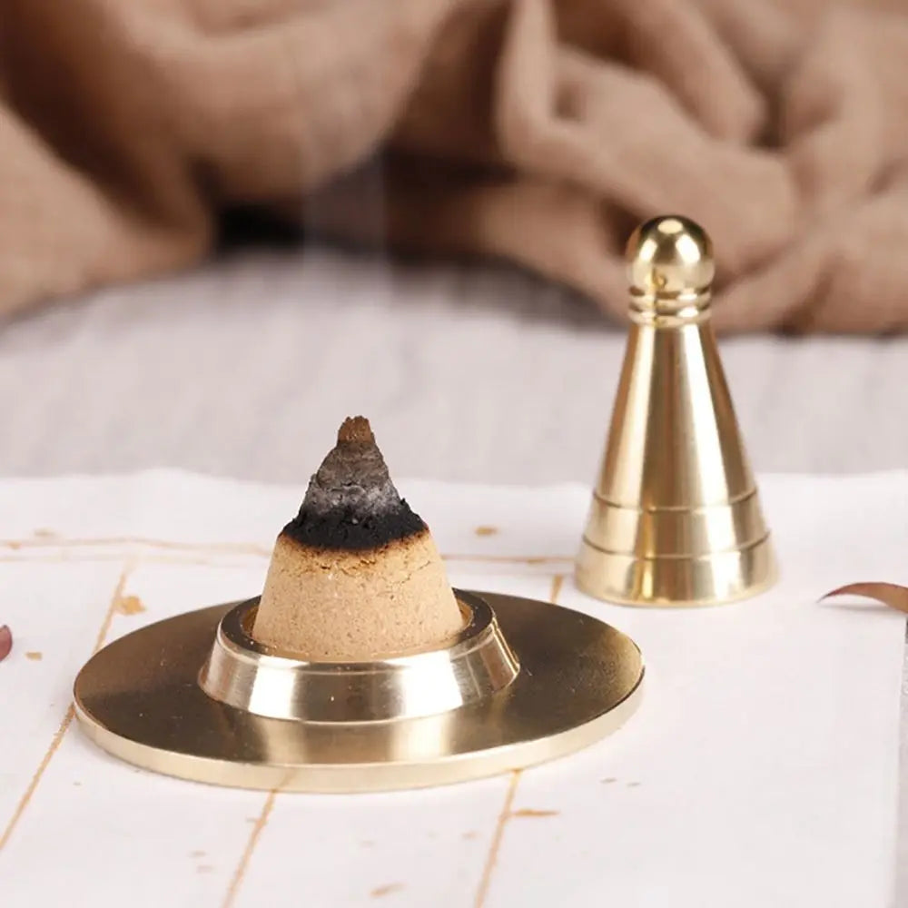 Pure Copper Incense Burner Craft Incense Tools DIY Incense Cones Fragrant Spoon Making Molds Moulds Retro Brass Censer