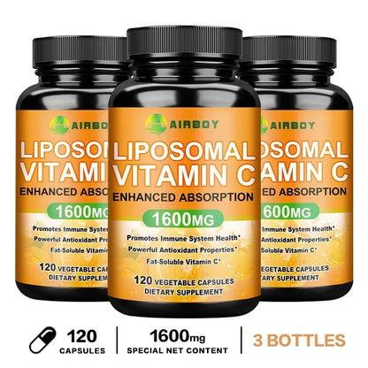 Liposomal Vitamin C Supplement - Promotes Collagen Production, Powerful Antioxidant, Immune Support