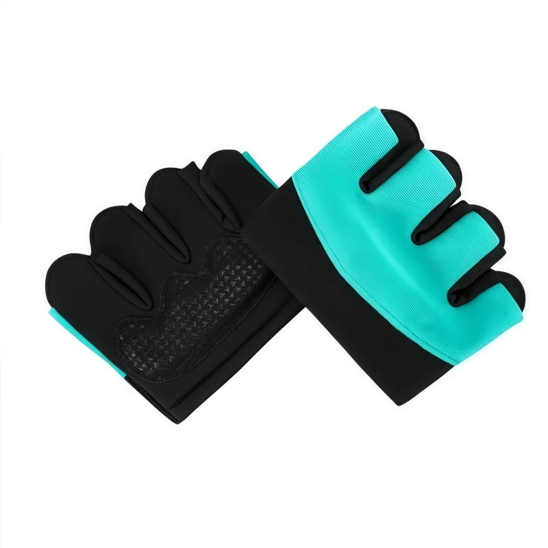 Sports Half Finger Gloves Men Women Non-slip Training Glove Gym Anti-cocoon Barbell Four Finger Glove for Cycling Yoga Jump Rope