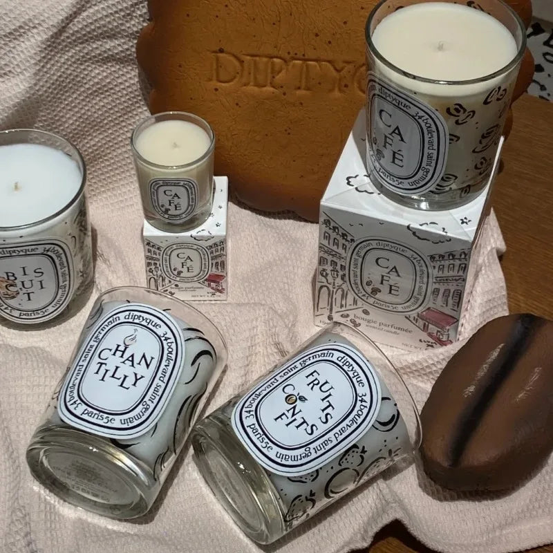 190g Aromatherapy Candle City Limited Edition Pure Natural Plant Essential Oil Scented Candle Cafe Chantilly Christmas Home Gift
