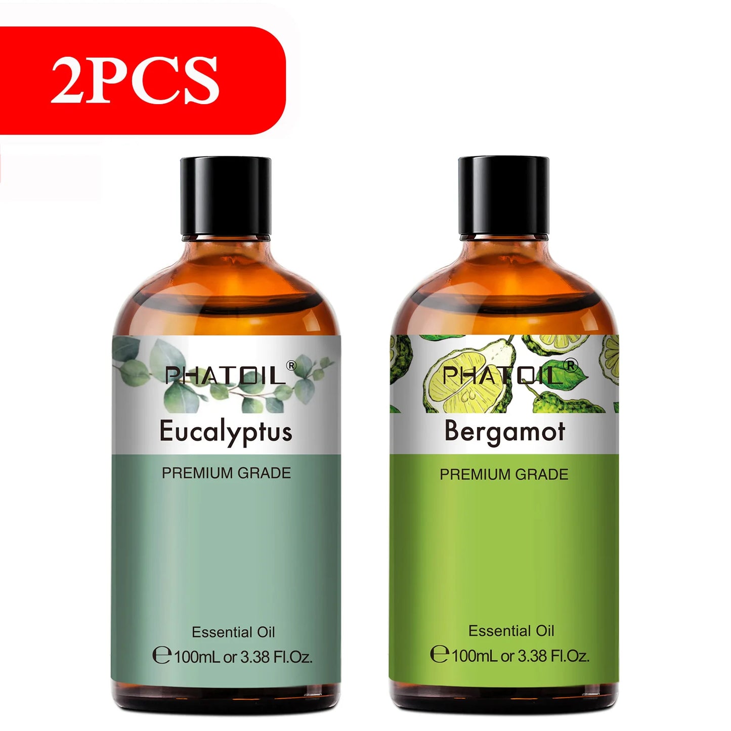 PHATOIL 100ml Aromatherapy Essential Oil-Lavender Rose Vanilla Eucalyptus Sandalwood Pine Needles for Diffuser,Candle Making