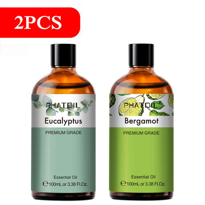 PHATOIL 100ml Aromatherapy Essential Oil-Lavender Rose Vanilla Eucalyptus Sandalwood Pine Needles for Diffuser,Candle Making