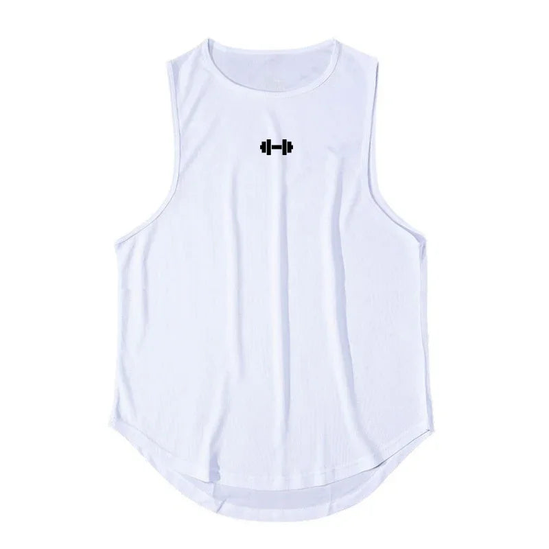 Summer DIY Brand Gym Tank Top Men Mesh Quick Dry Bodybuilding Sleeveless Shirt Fitness Singlets Basketball Clothing Muscle Vest
