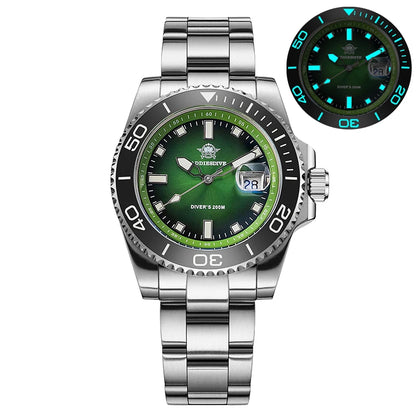 ADDIESDIVE New 41mm Men Watch Diving 200m Waterproof  AD2089 Top Brand Diver Wristwatch Stainless Steel Luminous Leisure Watch