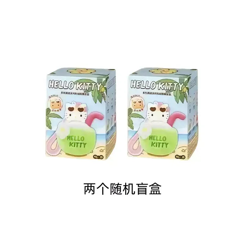 New Hello Kitty Summer Series Blind Box Sanrio Plush Aromatherapy Custom Mystery Surprise Boxes Pendant Doll Toy Gift Keychain