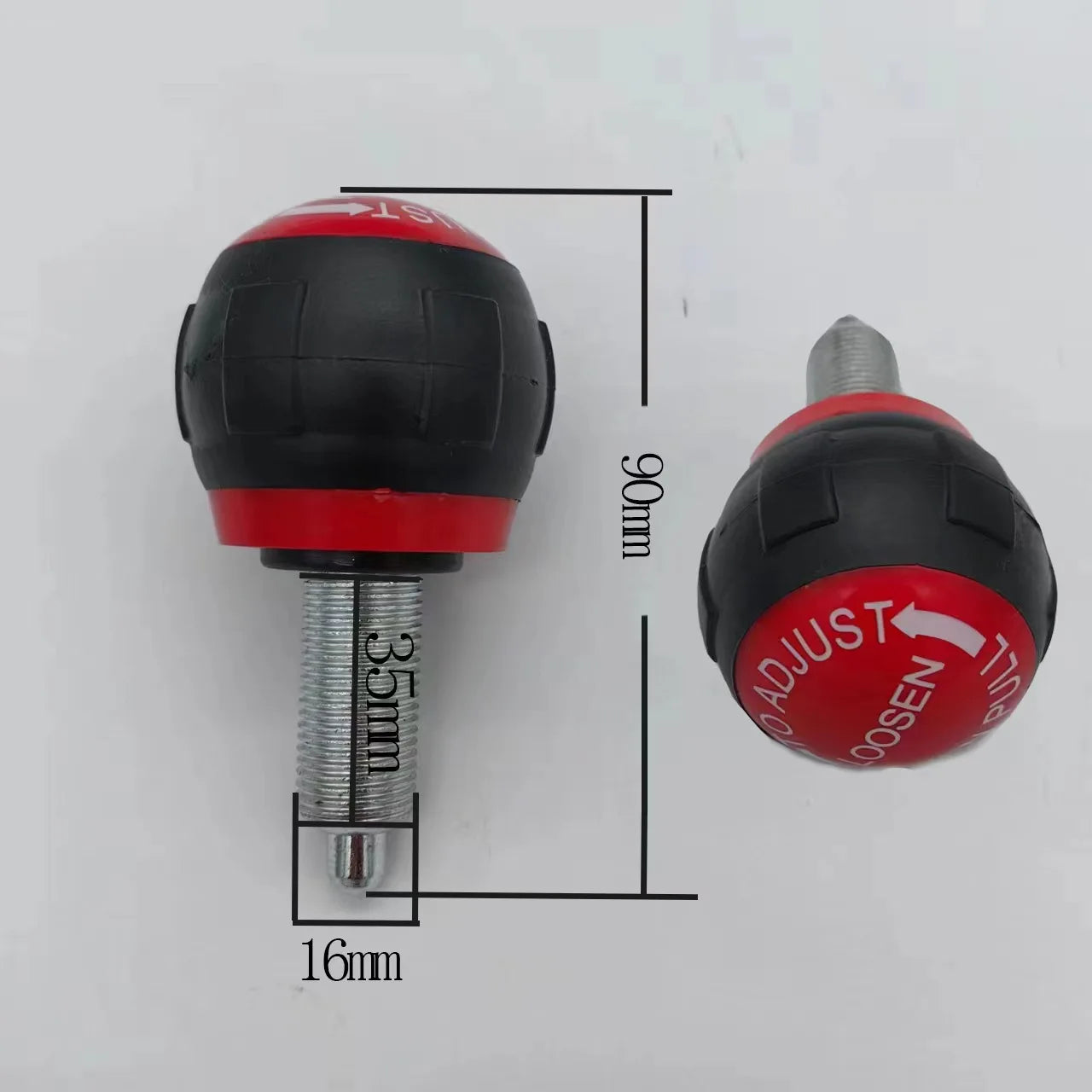 Fitness Bike Pull Pin M16 Equipment Replacement Pull Head Accessory Adjustable Ball Shape Spring Knob for Gym Exercise Bike