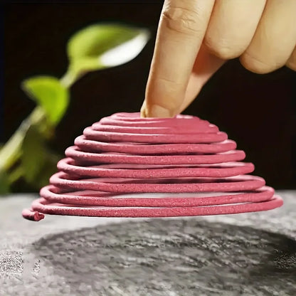 Sakura-Flavored High-Quality Classic Spiral Incense, 6.3cm Diameter Pure Handmade Incense, Traditional Craftsmanship, Natural and Rich Fragrance, Long-Lasting Scent, Portable Packaging, Convenient for Carrying, Suitable for H
