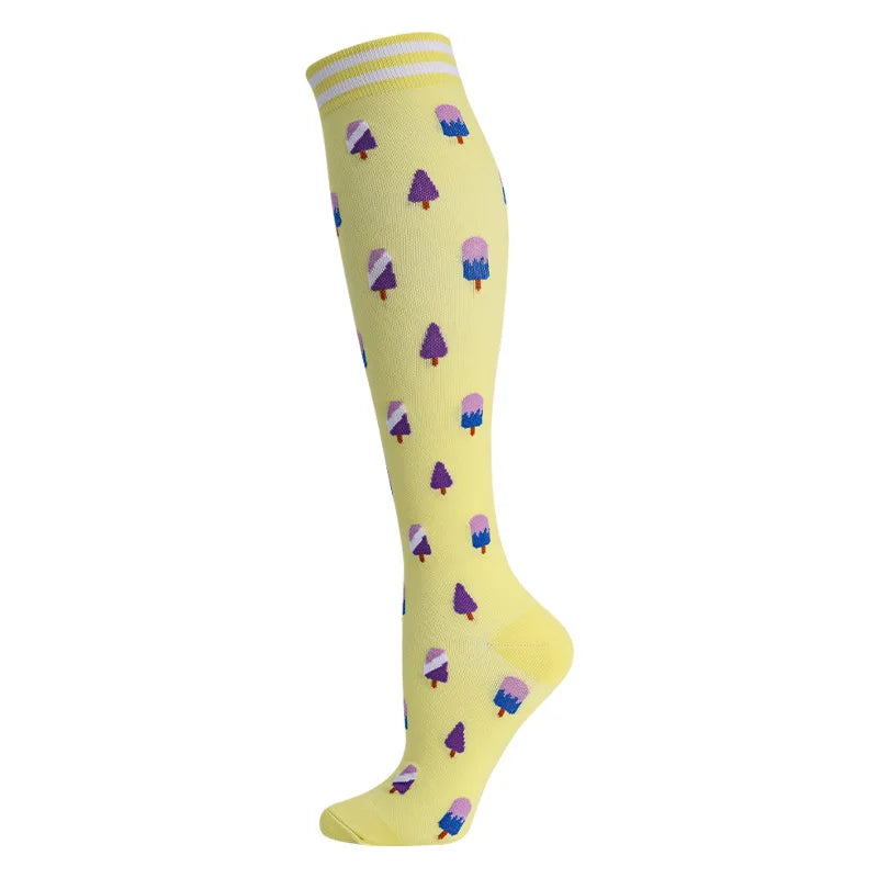Compression Socks Sports Outdoor Running Jump Rope Yoga UNISEX Calf Pressure Socks Stockings Compress Nylon