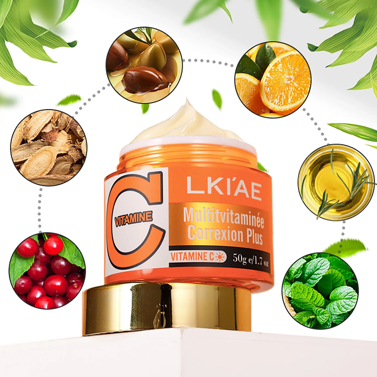 Vitamins C and Vitamins A Whitening Face Cream, Reduce Dark Spots, Clean Skin, Day and Night Facial Cream For All Skin Types