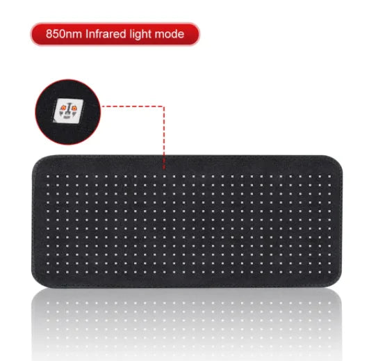 Dual-Wavelength Red Light Pad 360 LEDs (660nm & 850nm) Heating Mat for Muscle Pain, Relaxation Large Size Back & Shoulder Relief