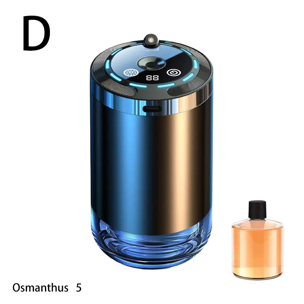 Car Aroma Diffuser With LED Starry Ambient Light 50ml Cologne Perfume Car Air Freshener Flavoring For Cars Fragrance Diffusers