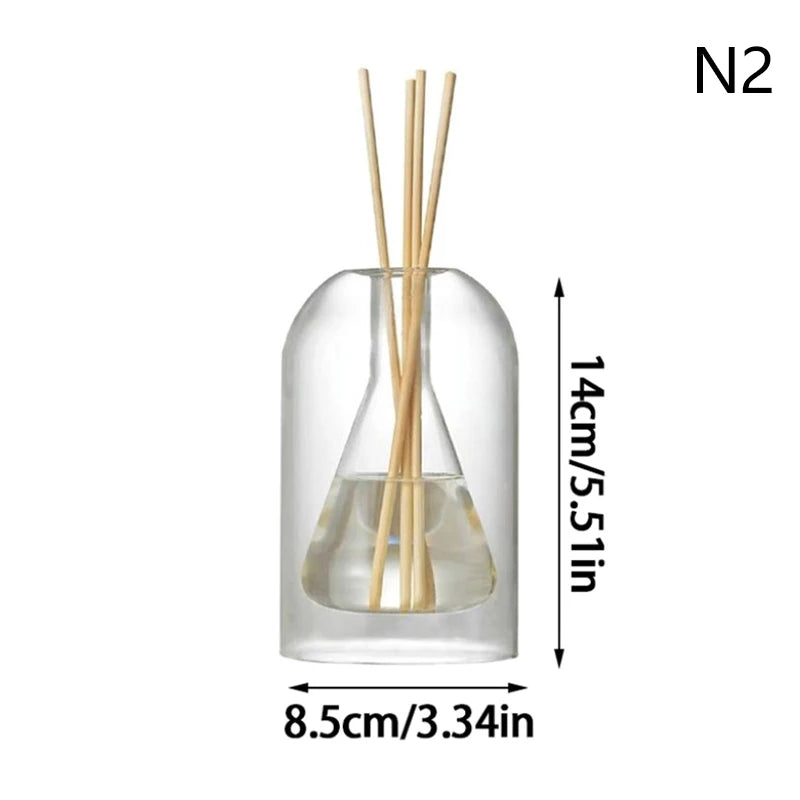 Aromatherapy Diffuser Bottle Glass Essential Oil With Diffusers Sticks Storage Containers Transaprent Modern Home Decorations