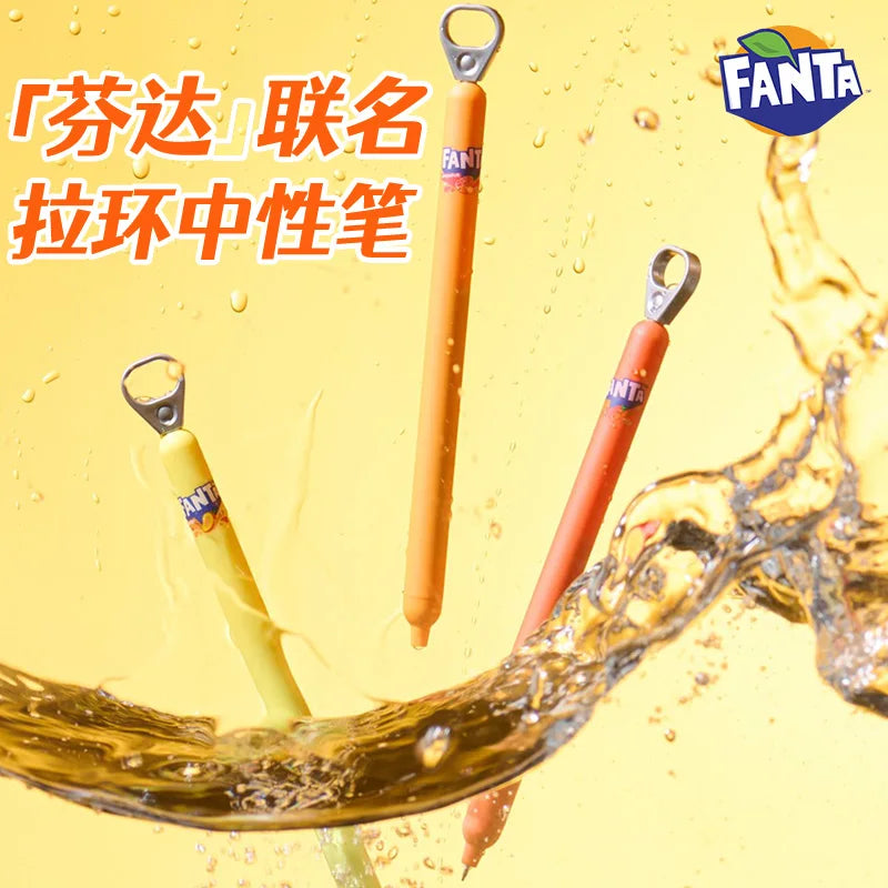 KACO Fanta/Coca-Cola Pull Tab Gel Pen,0.5mm Black Ink,Novelty Relieve pressure Writing Pen For Journaling,Office and School Use