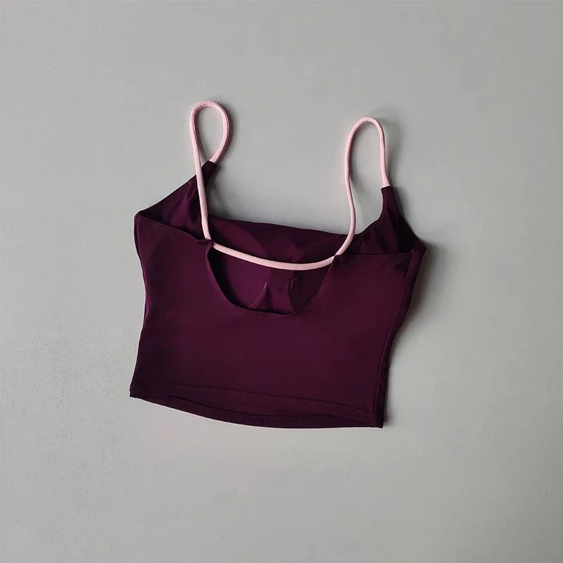 Yoga suit, camisole, vest, women's new style with chest cushion, Pilates summer sexy fitness bra