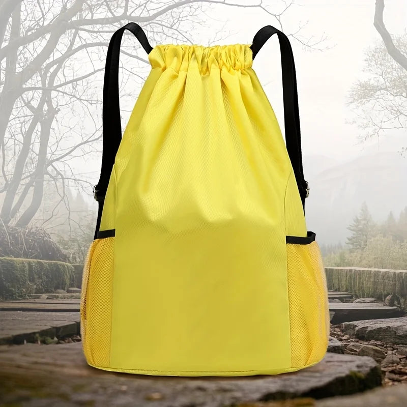 Neutral Drawstring Backpack, Large Capacity Sports Bag, Suitable for Travel, Sports, Fitness, Large Capacity Men's Backpacks