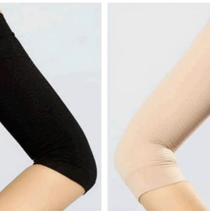 1pair Women Shaper Arm Sleeve Weight Loss Thin Legs Calf Thin Arm Calorie Off Fat  Slimmer Wrap Belt Wrist Pressure Set