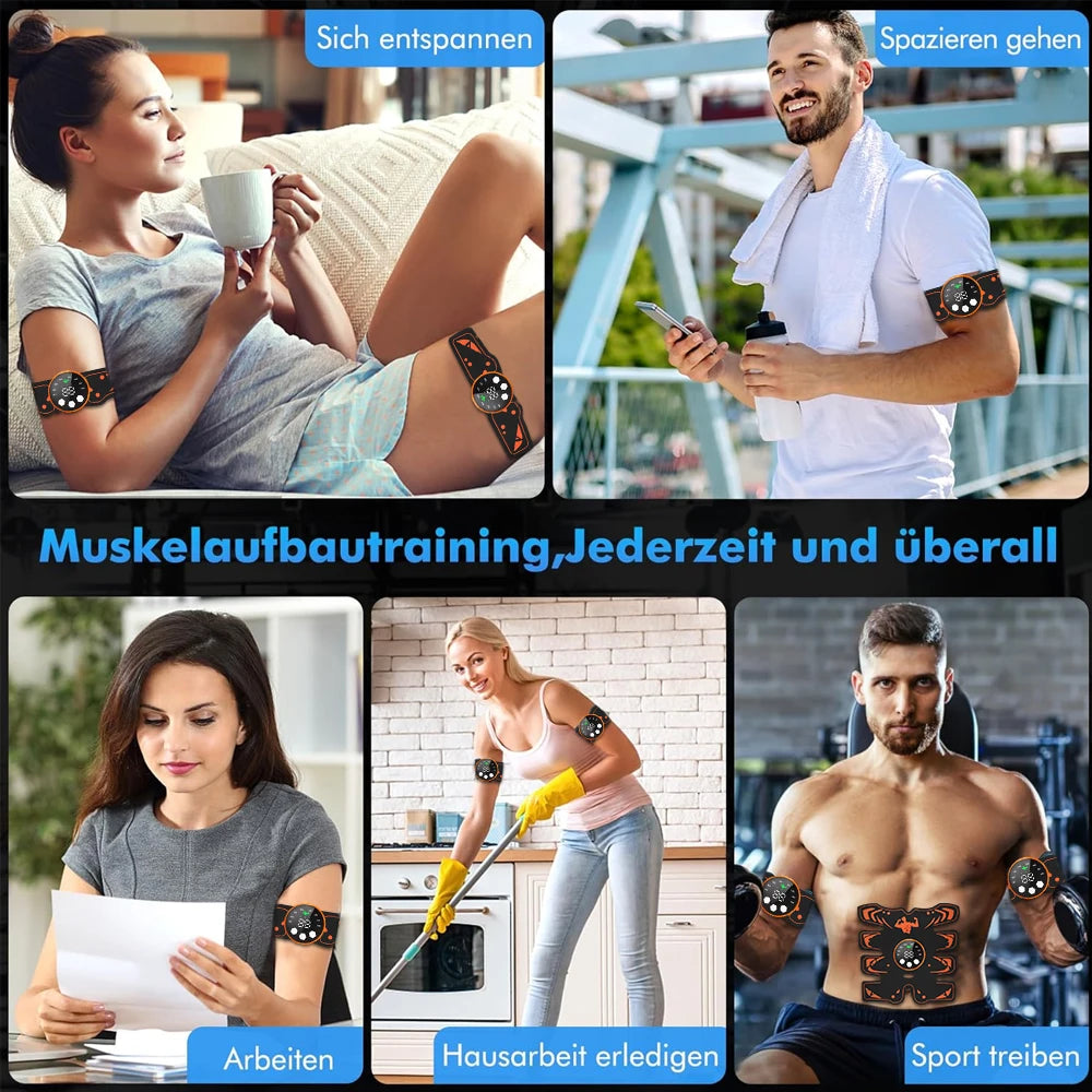 Smart Wireless EMS Abdominal Stimulator and Butt Lifter - Rechargeable Body Shaper Fitness Equipment for Home Use