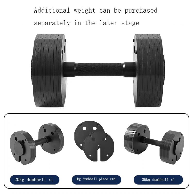 Quick Disassembly Plug-in Adjustable Dumbbells Multifunctional Men's Fitness Arm Muscle 1kg Incremental Steel Dumbbell
