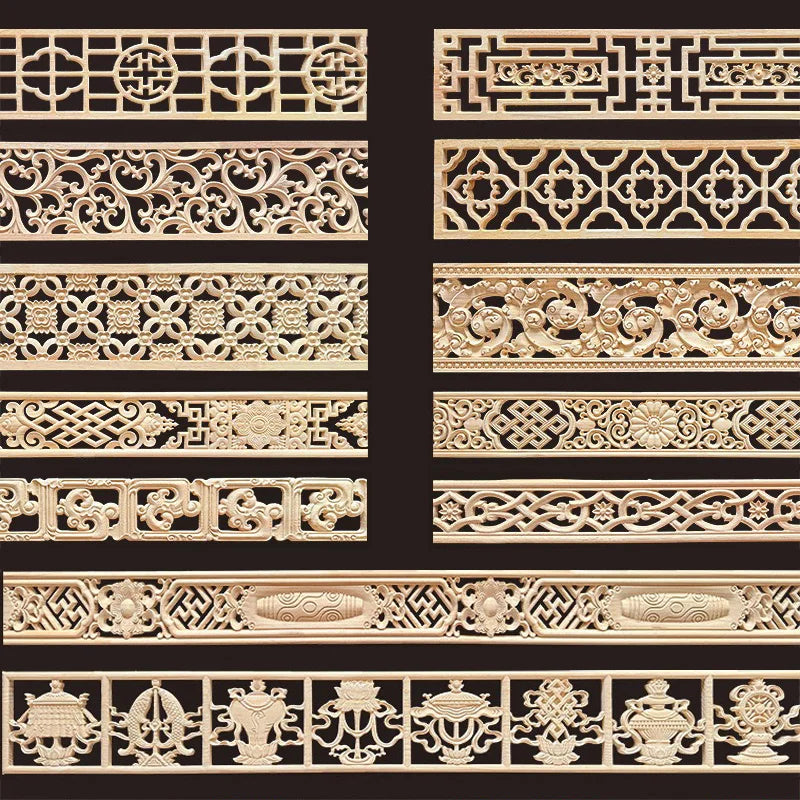 1PC Traditional Chinese Woodcarving Wall Hanging Camphor Wood 3d Exquisite Dragon Phoenix Flower Carving Craft Home Decoration