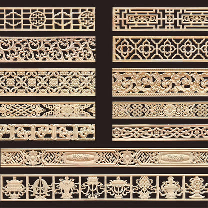 1PC Traditional Chinese Woodcarving Wall Hanging Camphor Wood 3d Exquisite Dragon Phoenix Flower Carving Craft Home Decoration