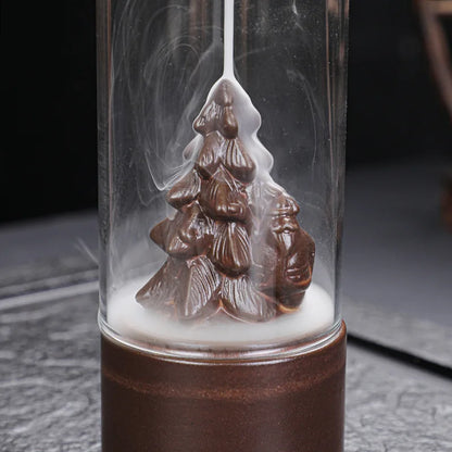 Creative Glass Cover Reverse Flow Incense Burner Ornamental Incense Path Zen Ornament