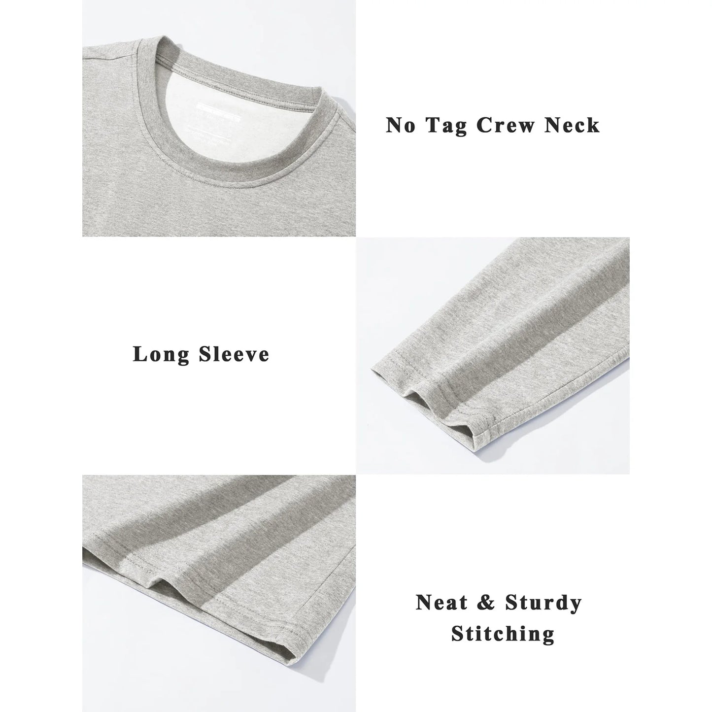 MAGCOMSEN Men's Long Sleeve T-Shirt Cotton Crew Neck T-Shirt Casual Light Work Spring and Autumn Tops
