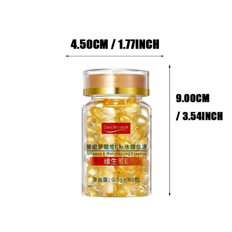 0.5g * 60pcs Vitamin E moisturizing essence oil can be used with face cream, body milk, liquid foundation and conditioner