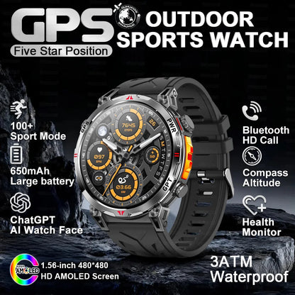 2026 New Ultra 650mAh Battery Smart Watch Built in GPS Compass 10ATM Waterproof Sports tracker Outdoors Military Smartwatches