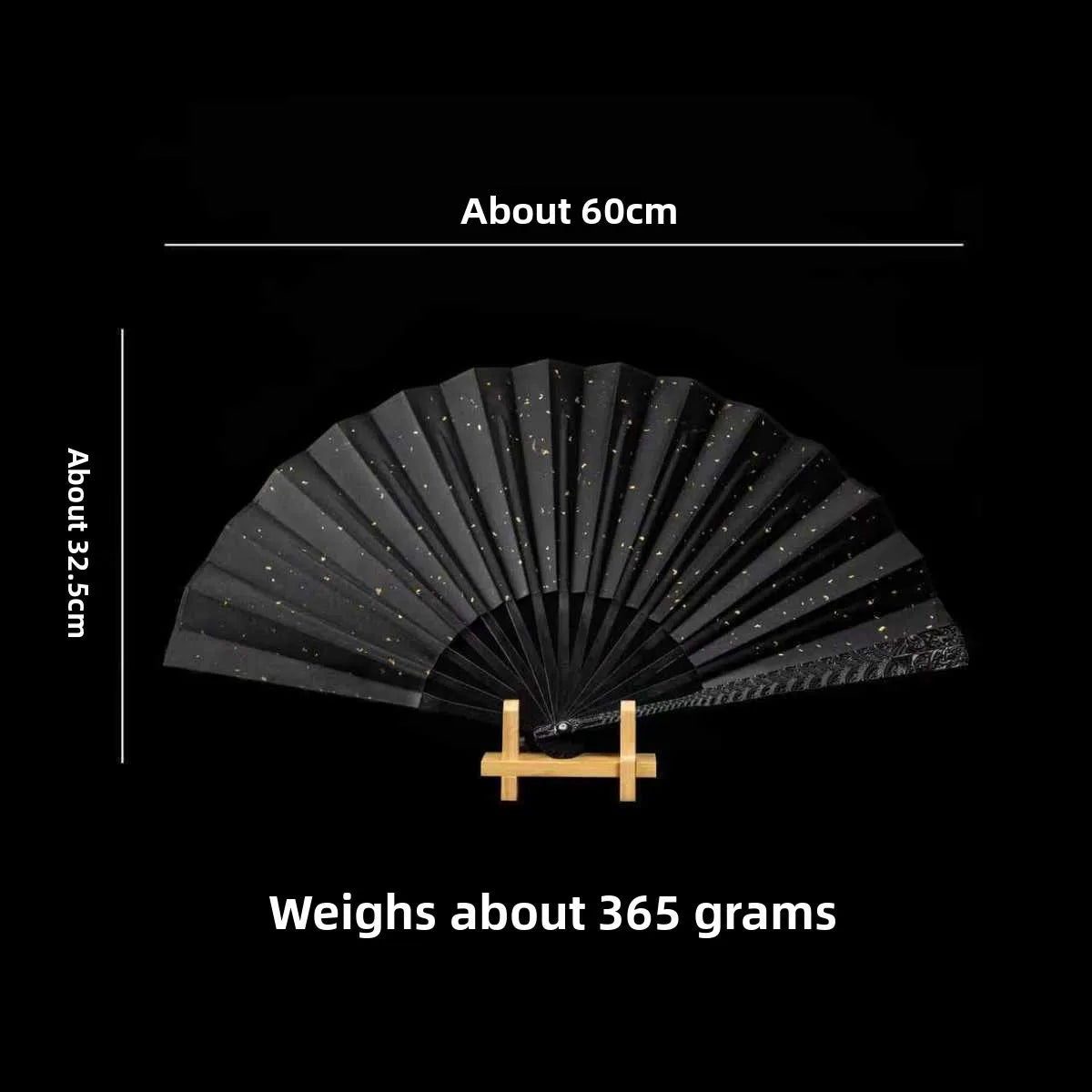 A 10-inch all-metal fan ornament made of classical printed and dyed silk fabric with dragon patterns