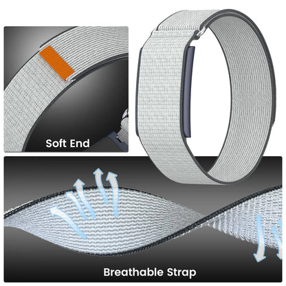 Nylon Replacement Band Compatible with Amazfit Helio Strap Adjustable Breathable Sport Wristband for Fitness Tracker Comfortable
