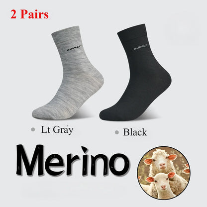 76% Merino Wool Socks Men Women Thin Lightweight Hiking Socks Merino Casual Dress Socks Moisture Wicking 2 Pairs Asian Size