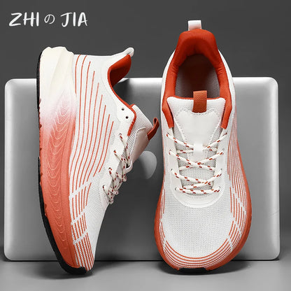 Men's Plus Size Sneaker Big Head Mesh Wide Palm Shoes Outdoor Knitted Breathable Running Fitness Shoes Driving Footwear