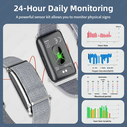 LIGE New GPS Motion Trajectory Fitness Smart Bracelet Heart Rate Pressure Health Monitor Smartwatch Sports Step Electronic Band